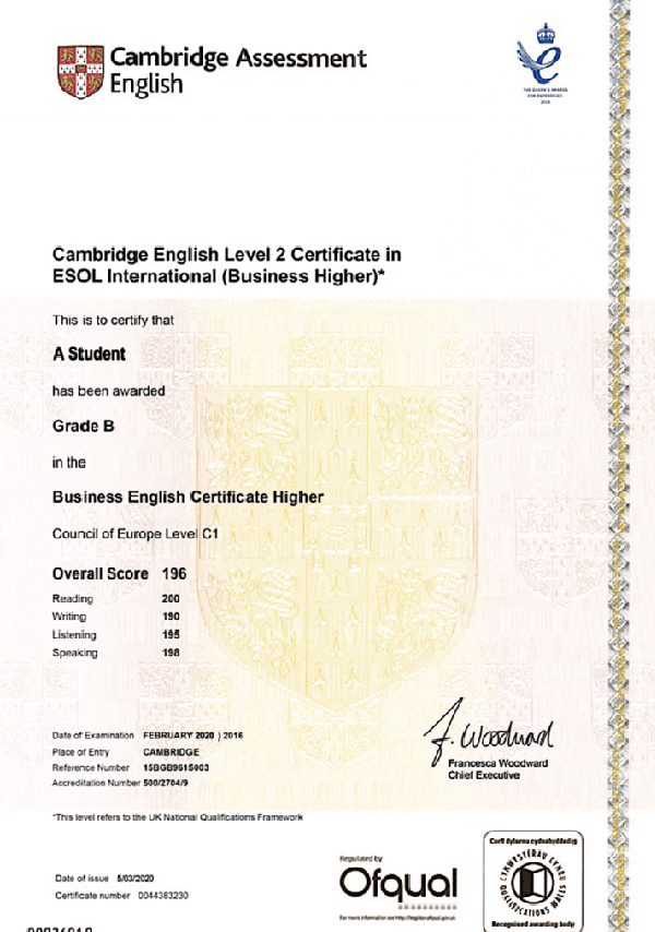 cac cap do tieng anh cambridge 1