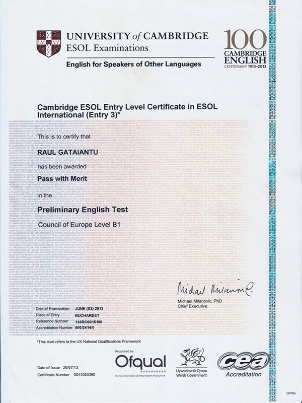 cac cap do tieng anh cambridge 7