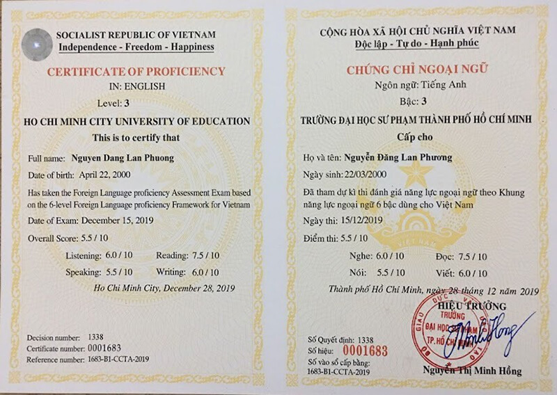 mau chung chi tieng anh cua bo giao duc 9