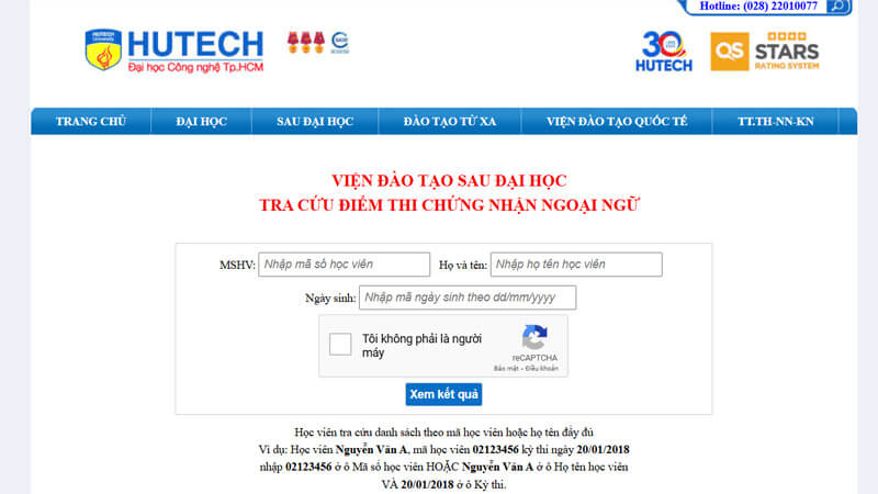 ky thi tieng Anh Hutech 5