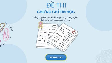 Đề thi CC Ứng dụng công nghệ thông tin cơ bản, nâng cao