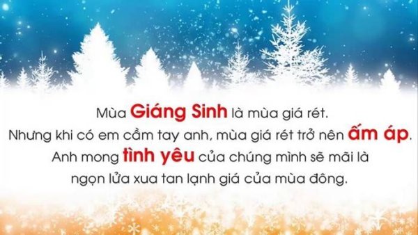 lời chúc giáng sinh cho vợ yêu