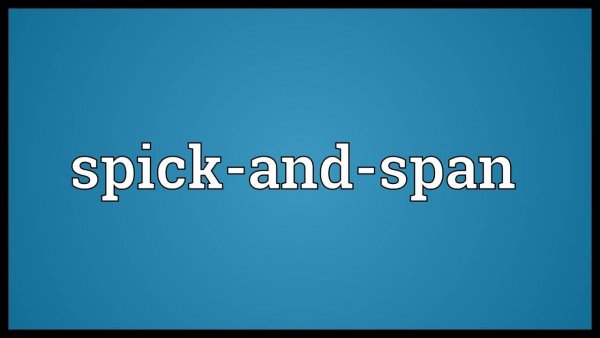 spick and span