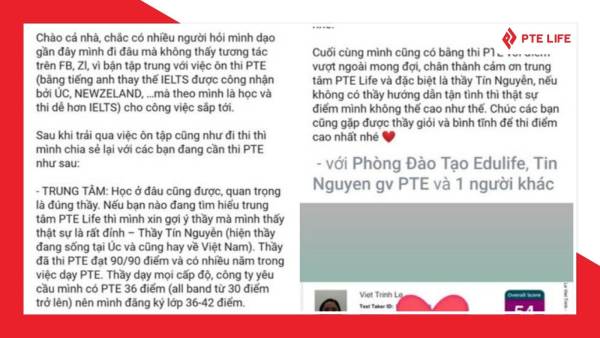 trung tâm luyện thi pte life lừa đảo không