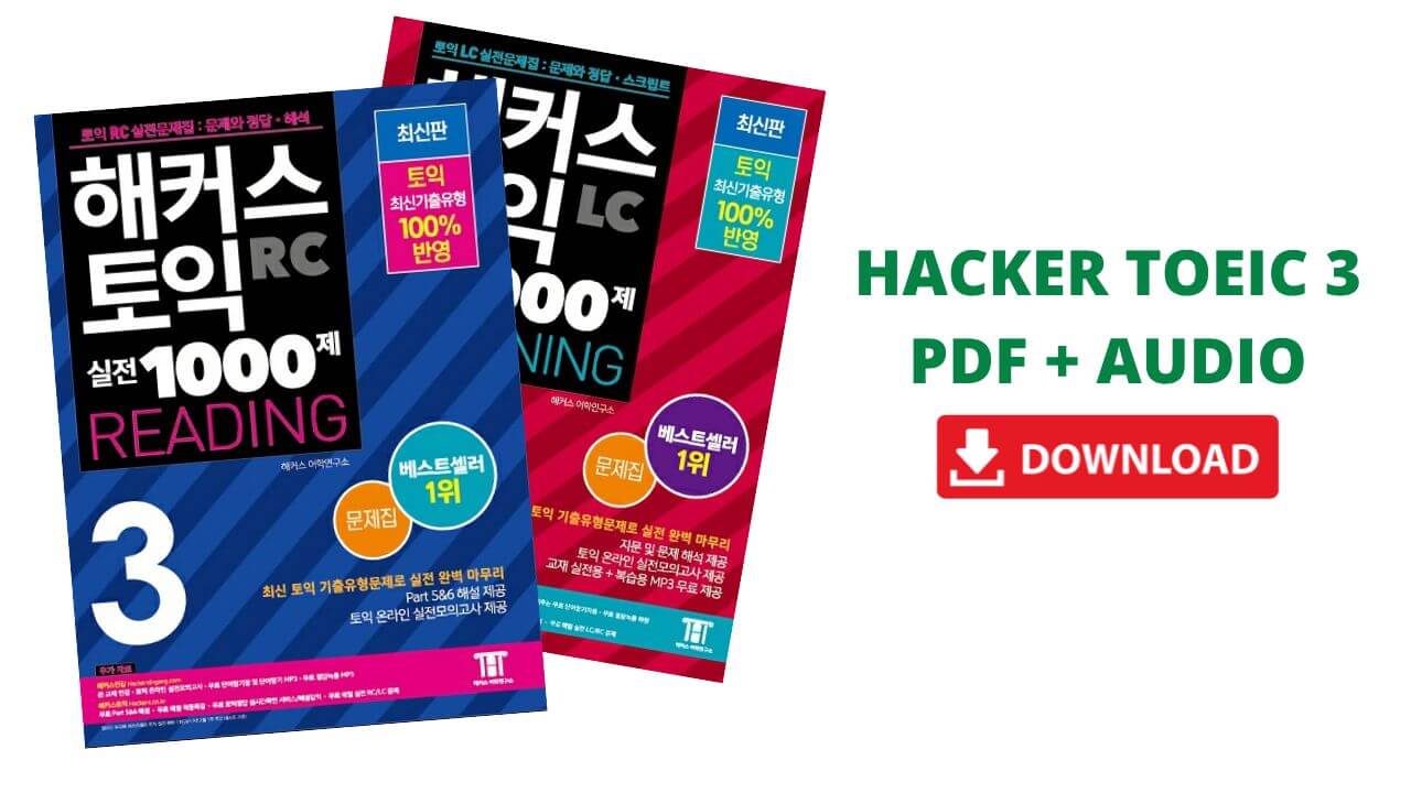 Download Hacker TOEIC 3 PDF full key, audio