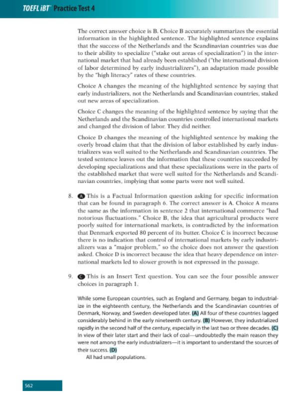 Cấu trúc sách The Official Guide to the TOEFL Test