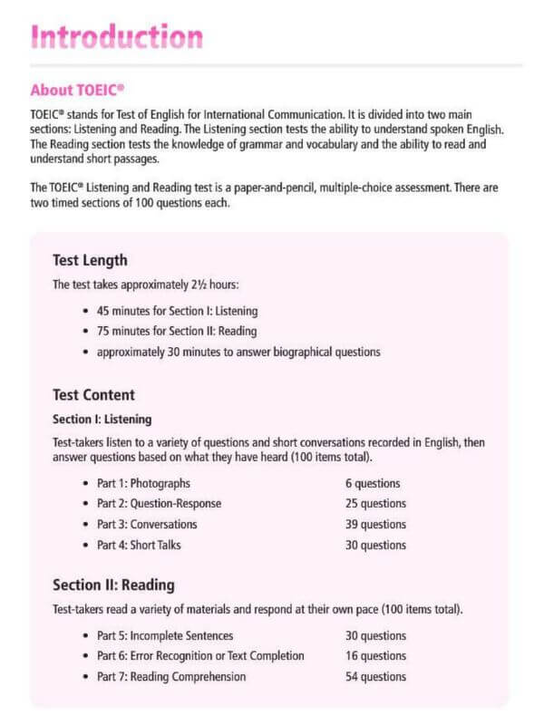 Giới thiệu thông tin kỳ thi TOEIC
