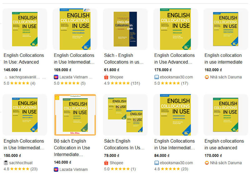 English Collocations in Use - Advanced có độ khó nhỉnh hơn so với Intermediate