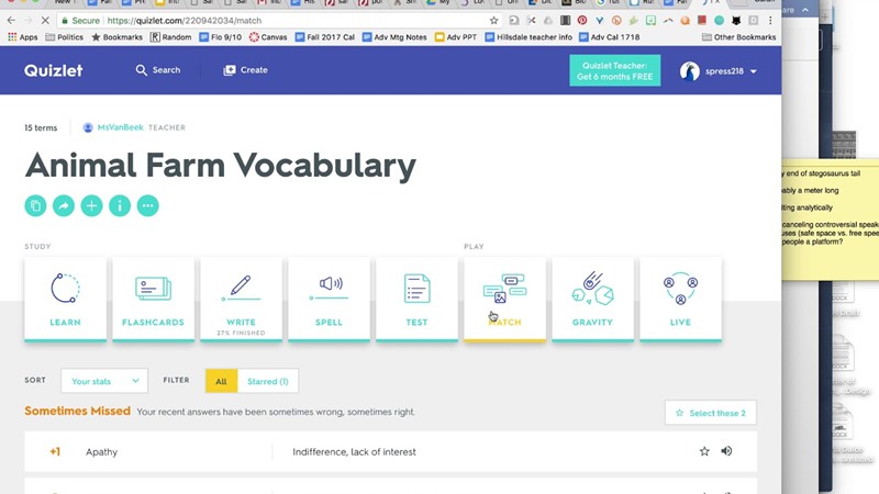 Kết hợp ứng dụng học từ vựng như Quizlet